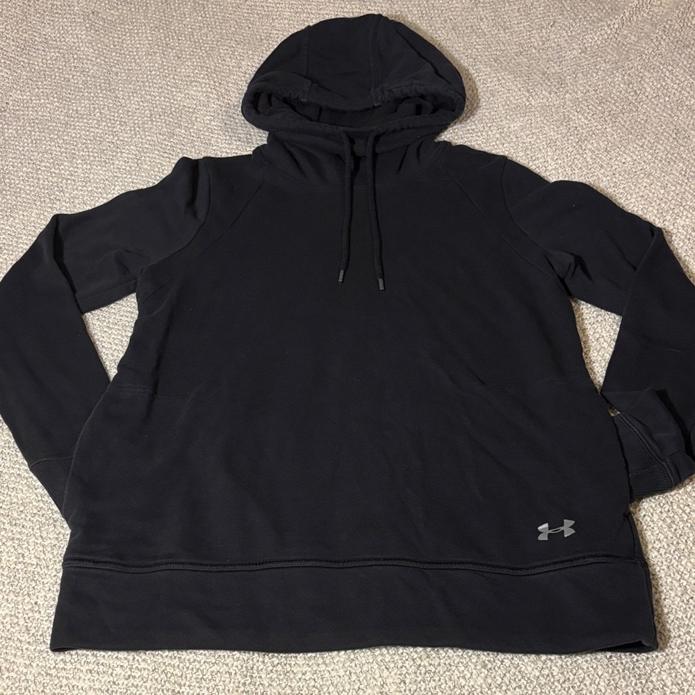 Under Armour Women's Black Open Back Cutout Hoodie Sweatshirt Medium M